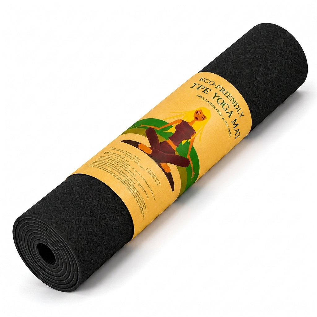 yoga mat, tpe yoga mat, exercise mat, fitness mat, gym mat, pilates mat, meditation mat, eco friendly, non slip, anti slip, workout mat, home workout, fitness equipment, gym accessories, yoga accessories, lightweight, durable, stretching mat, black yoga mat, blue yoga mat, purple yoga mat, pink yoga mat, bangladesh